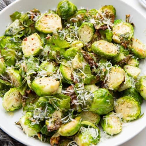 Air Fryer Brussels Sprouts - {Super Crispy!}