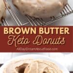 Pinterest collage for keto donuts.