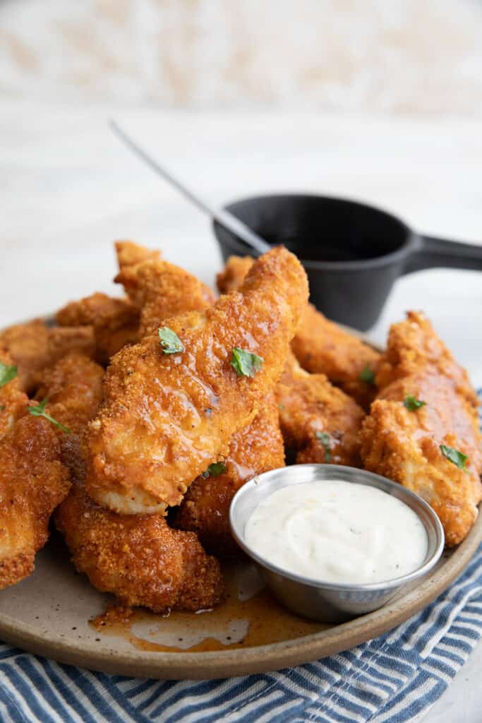 Hot Honey Keto Chicken Tenders - All Day I Dream About Food