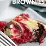 Titled image for Keto Raspberry Cheesecake Brownies.