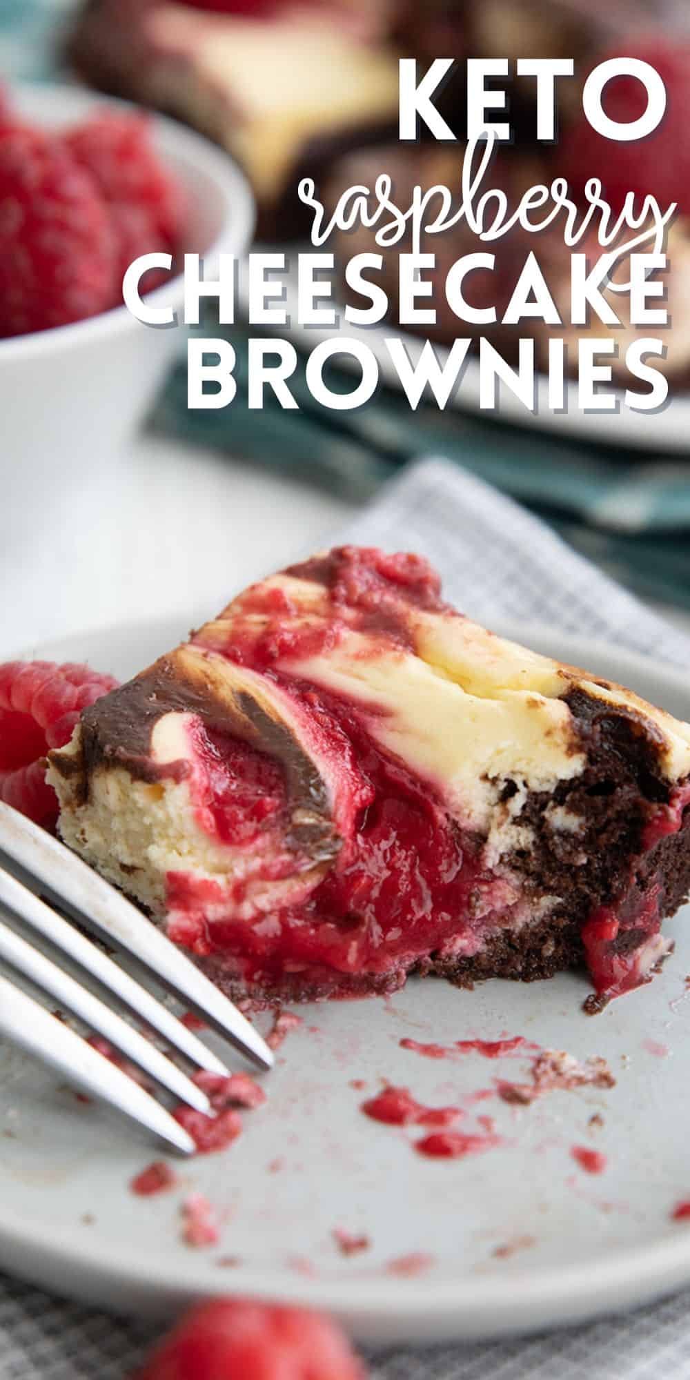 Keto Raspberry Cheesecake Brownies - All Day I Dream About Food