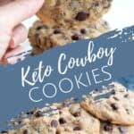 Pinterest collage for Keto Cowboy Cookies