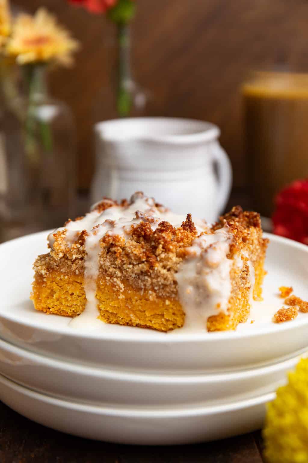 Keto Pumpkin Crumb Cake - All Day I Dream About Food