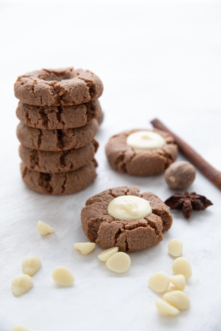 Keto Gingerbread Thumbprint Cookies - All Day I Dream About Food