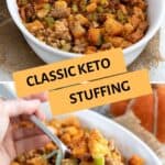 Pinterest collage for keto stuffing.