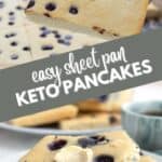Pinterest collage for Keto Sheet Pan Pancakes.