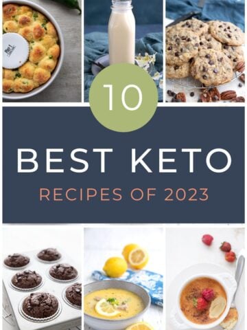 Collage of 6 images for the best keto recipes of 2023