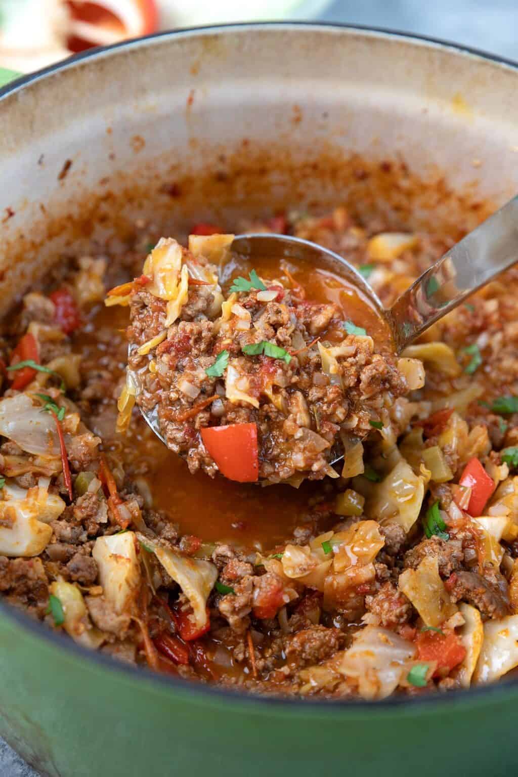 Keto Cabbage Roll Soup - All Day I Dream About Food