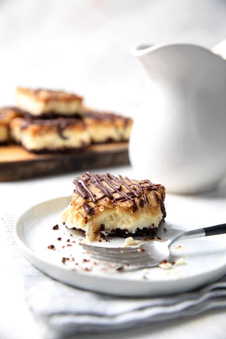 Keto Samoa Cheesecake Bars - All Day I Dream About Food