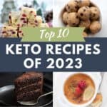 Pinterest collage for the best keto recipes of 2023