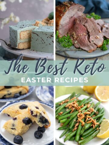 Four photo collage for Keto Easter Recipes