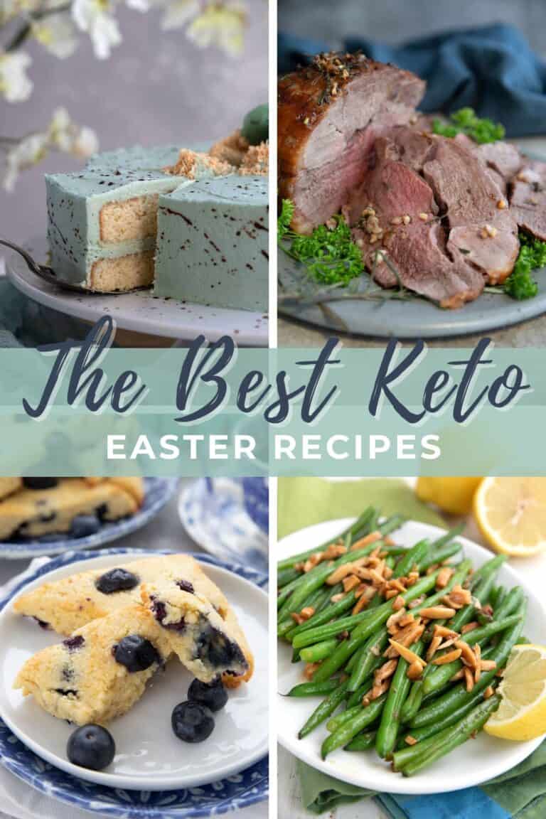 Four photo collage for Keto Easter Recipes