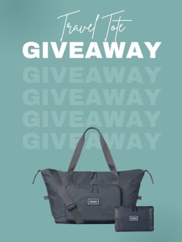 Graphic for travel tote giveaway