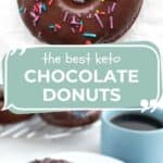 Pinterest collage for Keto Chocolate Donuts
