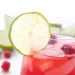 Titled Pinterest image for sugar-free raspberry limeade.
