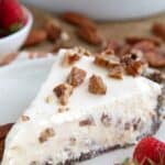 Titled Pinterest image for Keto Butter Pecan Ice Cream Pie.