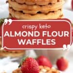 Pinterest collage for Keto Waffles.