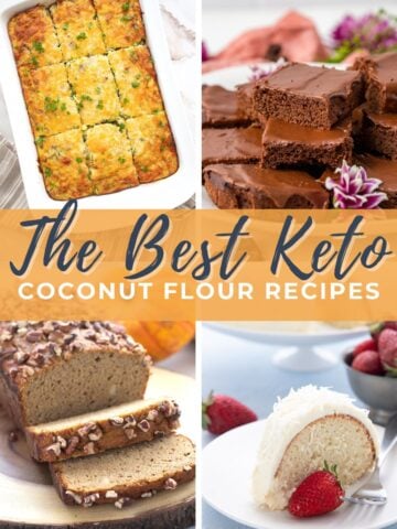 A collage of 4 images for The Best Keto Coconut Flour Recipes.