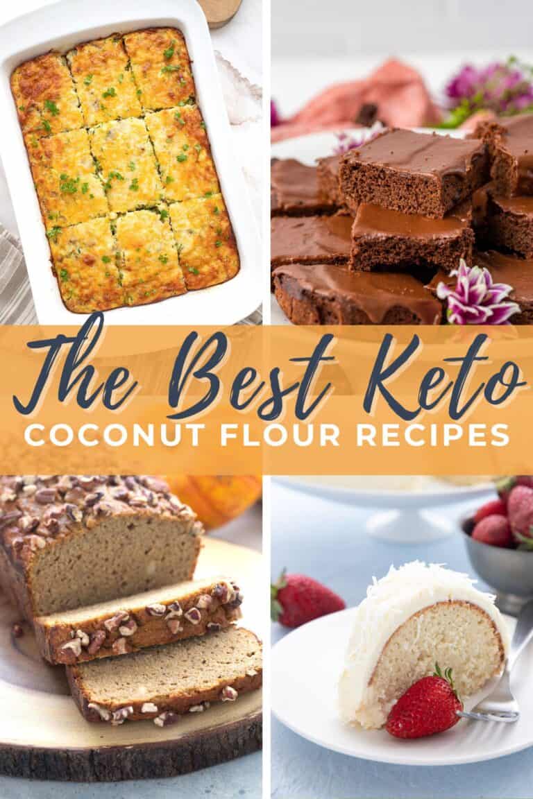 A collage of 4 images for The Best Keto Coconut Flour Recipes.