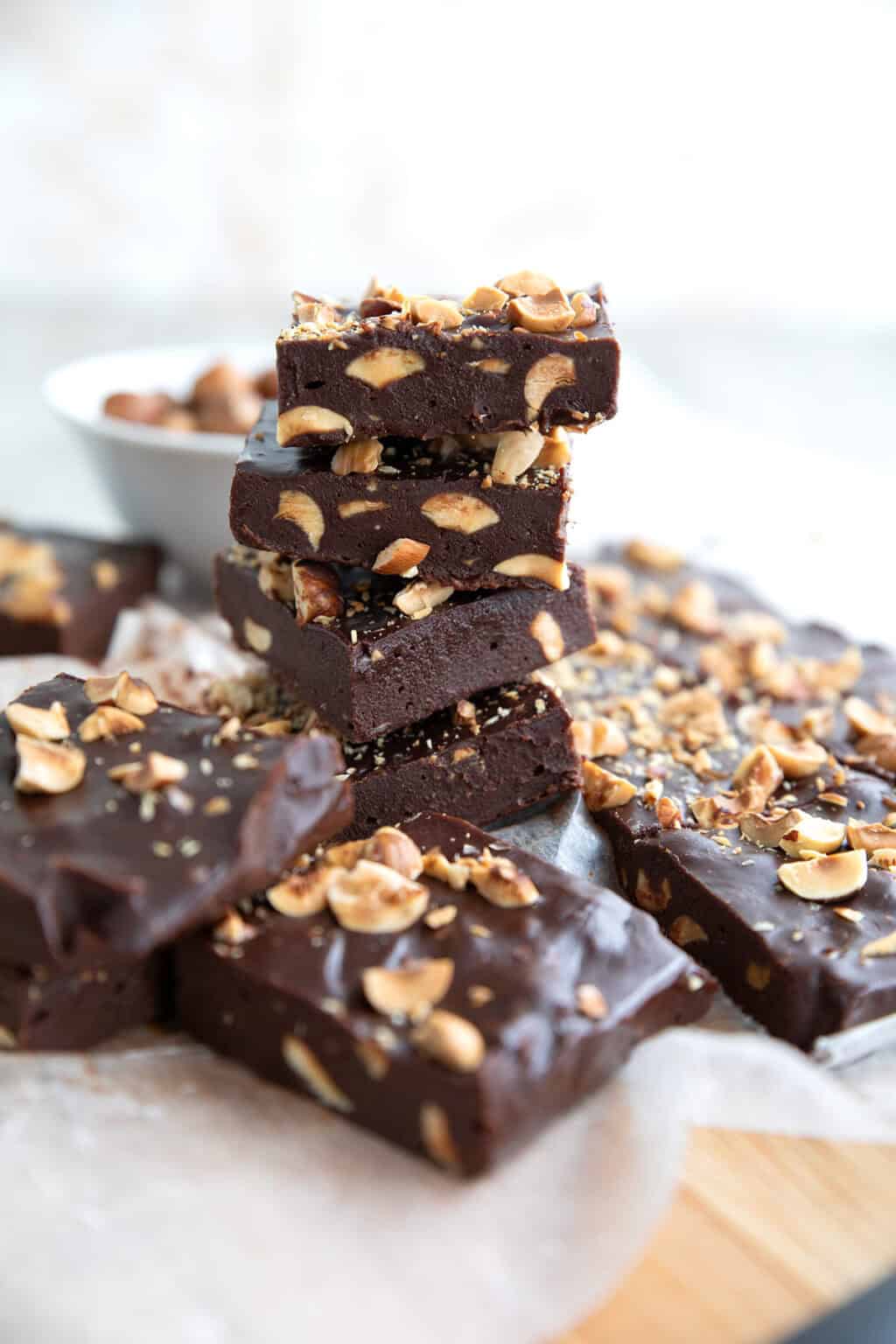 Keto Chocolate Hazelnut Fudge - All Day I Dream About Food