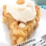 Titled Pinterst image for Keto Macadamia Nut Pie