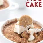 Titled Pinterest Image of Keto Snickerdoodle Mug Cake.