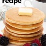 Titled pinterest image for The Best Keto Pancake Recipe