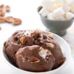 Titled Pinterest image for Keto Rocky Road Ice Cream
