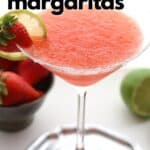 Titled Pinterest image for Keto Strawberry Margaritas.