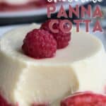 Titled Pinterest image for Keto White Chocolate Panna Cotta.