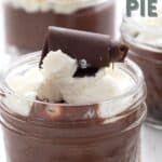 Titled Pinterest image for Keto Chocolate Cream Pie Cups.