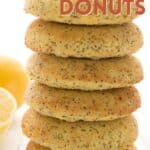 Titled Pinterest Image for Keto Lemon Poppyseed Donuts.