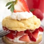 Titled Pinterest image for keto strawberry shortcake.