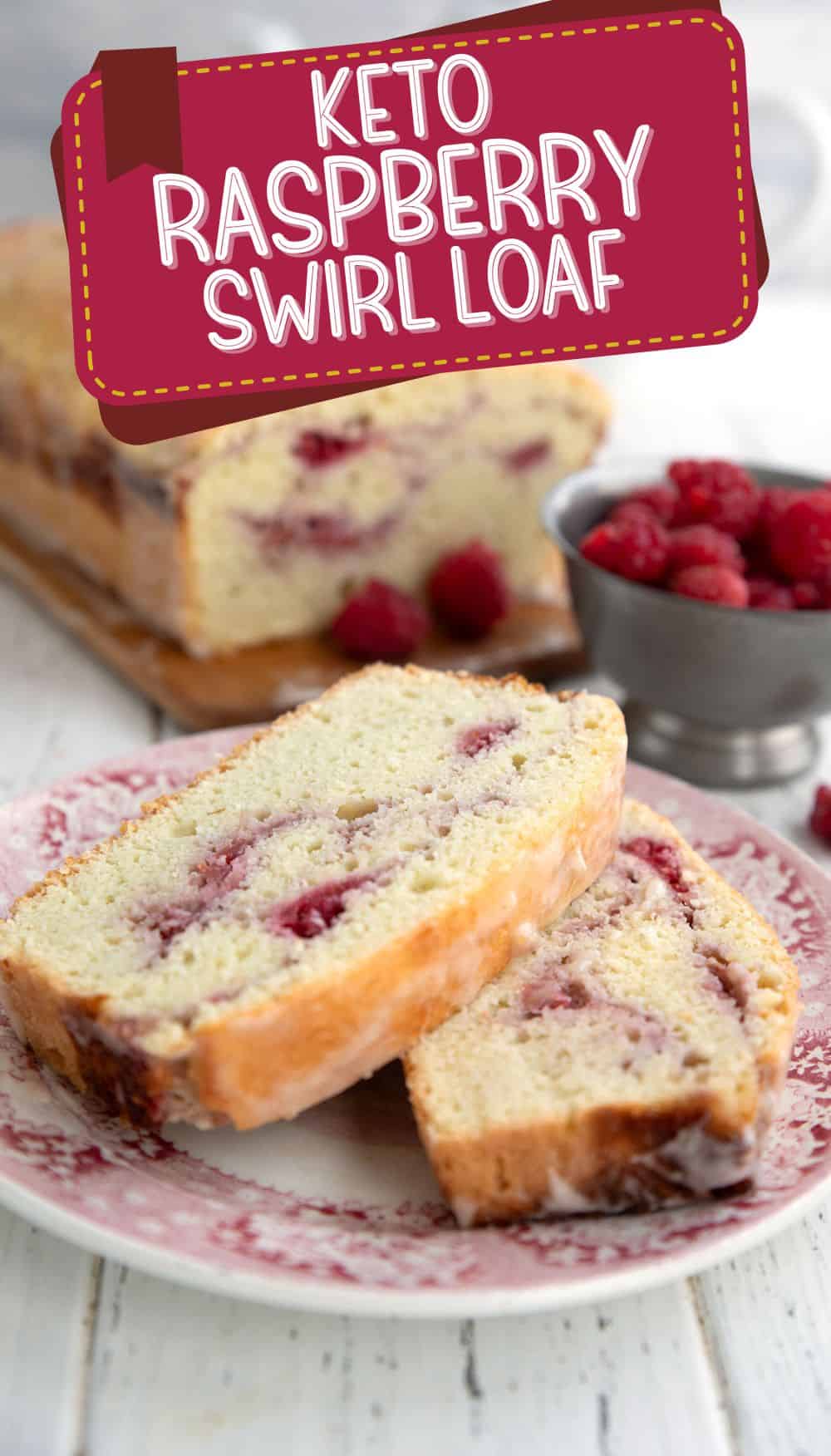 Keto Raspberry Swirl Loaf - All Day I Dream About Food