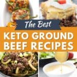 Pinterest collage for Keto Ground Beef Recipes.