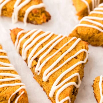 Close up shot of Keto Pumpkin Scones