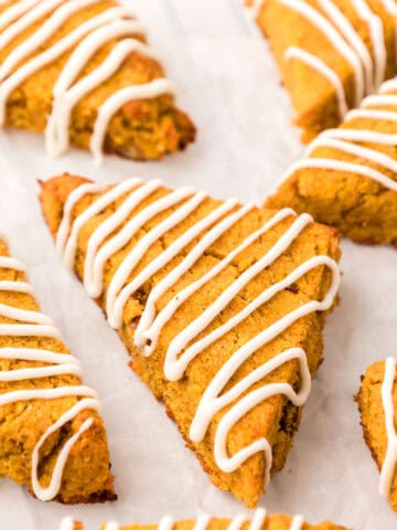 Close up shot of Keto Pumpkin Scones