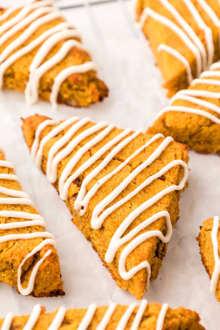 Close up shot of Keto Pumpkin Scones