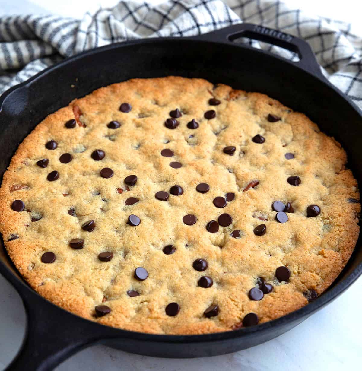 Keto Skillet Chocolate Chip Cookie Recipe