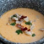 Titled image of a bowl of Creamy Chipotle Chicken Chowder.