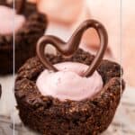 Keto Raspberry Cheesecake Cookie Cups close up.