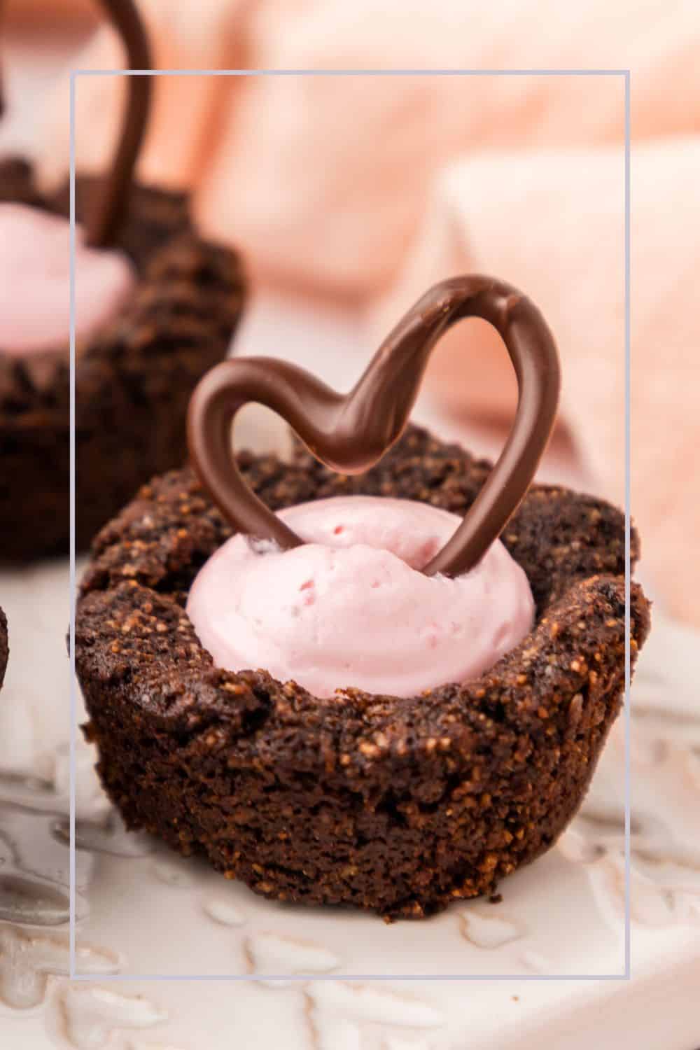 Keto Raspberry Cheesecake Cookie Cups close up.