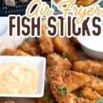 Three photo Pinterest collage for Keto Fish Sticks.