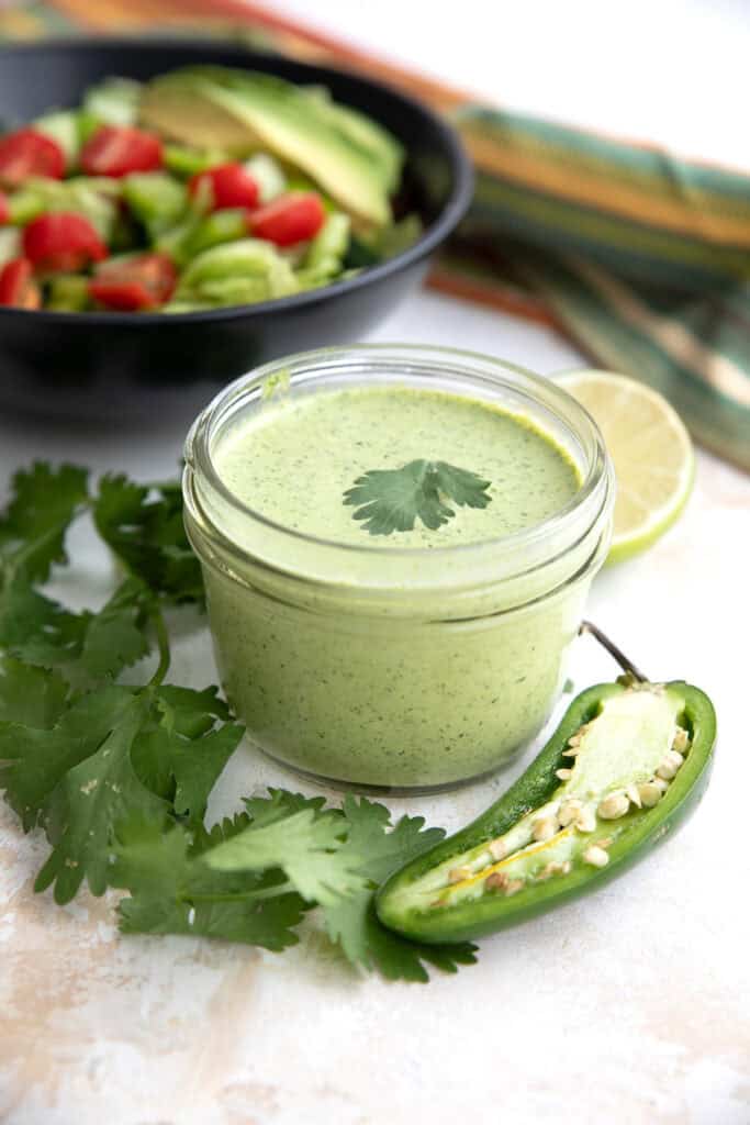 Cilantro Sprinkle Creamy Cilantro Dressing - All Day I Dream About Food
