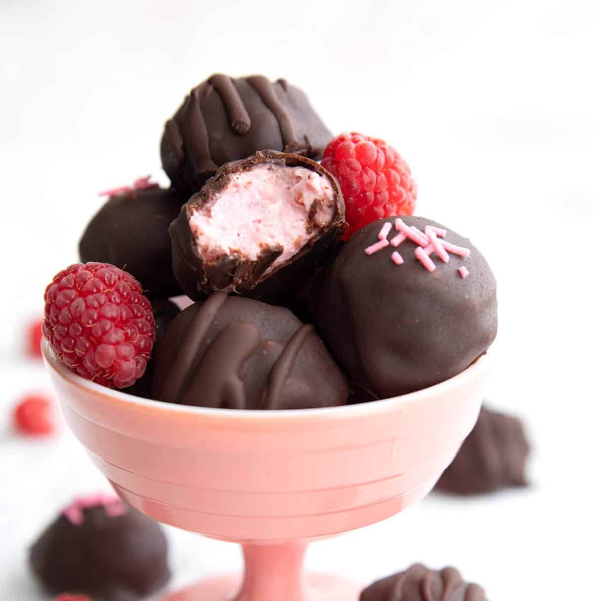 Keto Raspberry Cheesecake Bites