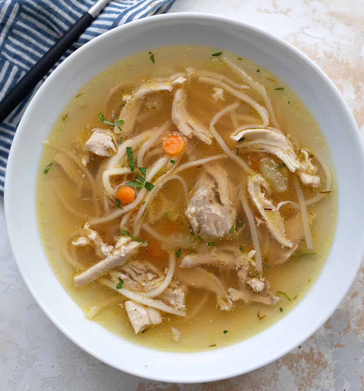 Keto Chicken Noodle Soup