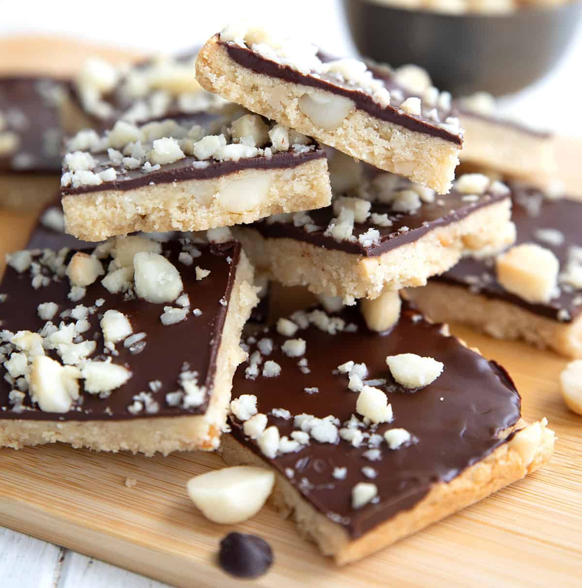 Keto Chocolate Macadamia Bars Recipe