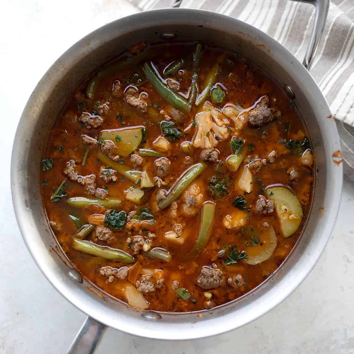 Keto Minestrone with Beef
