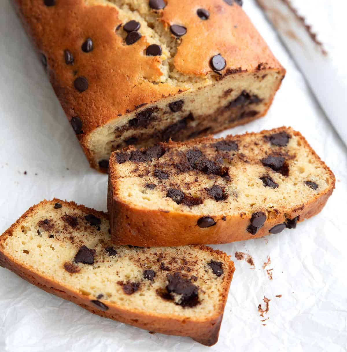 Keto Chocolate Chip Loaf Cake