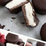 Three image Pinterest collage for Keto Cheesecake Bites.